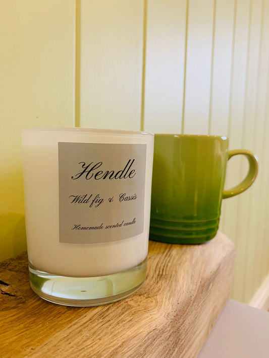 Wild Fig & Cassis Luxury Candle – Hendle | Handcrafted, Rich Fragrance, 40hr Burn